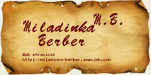 Miladinka Berber vizit kartica